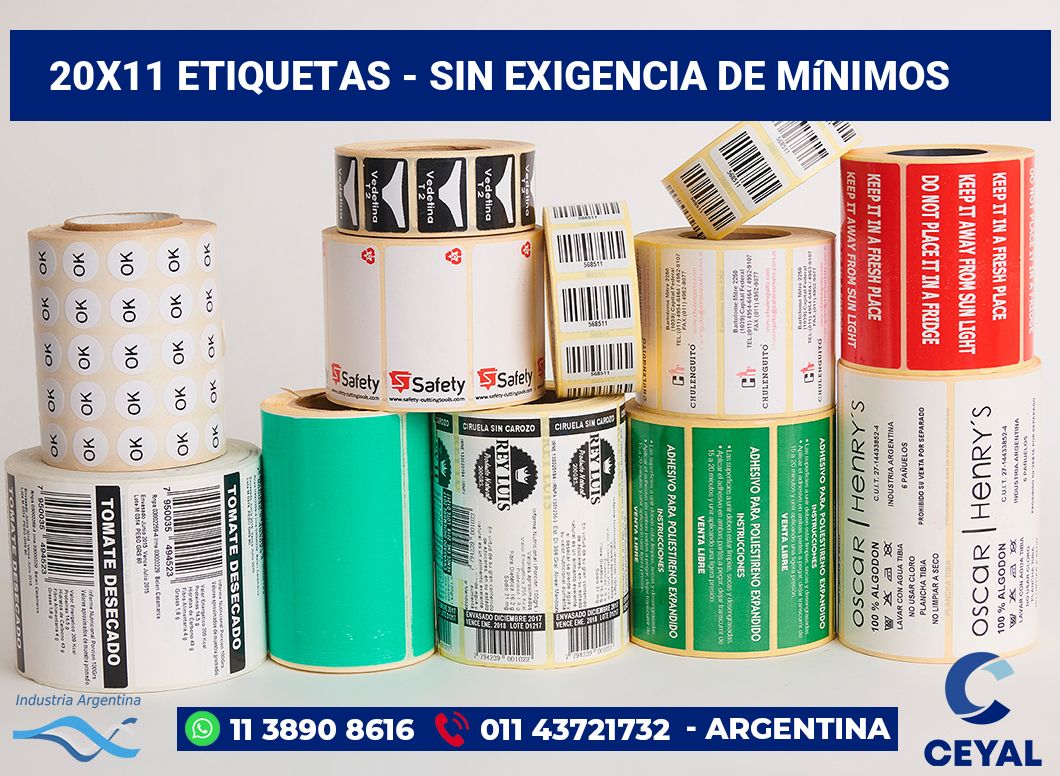 20x11 Etiquetas