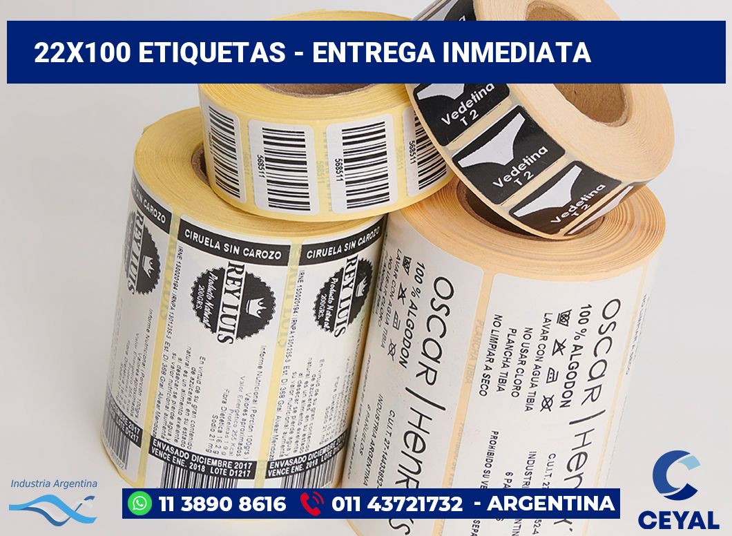 22×100 Etiquetas