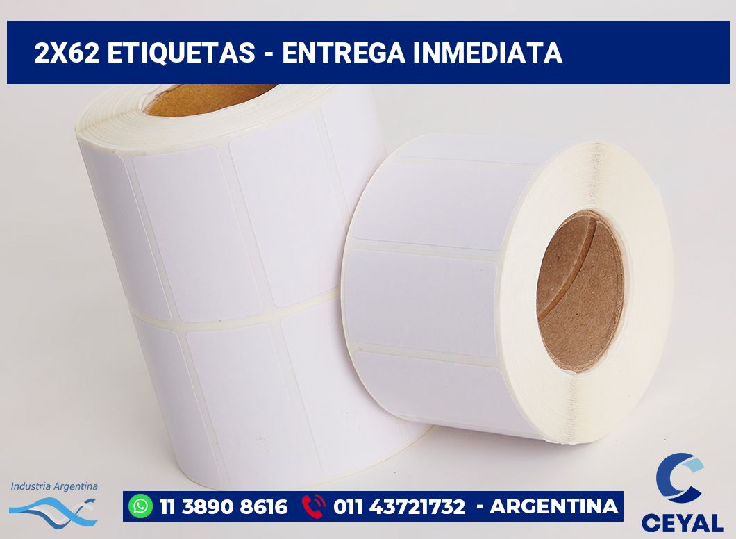 2×62 Etiquetas