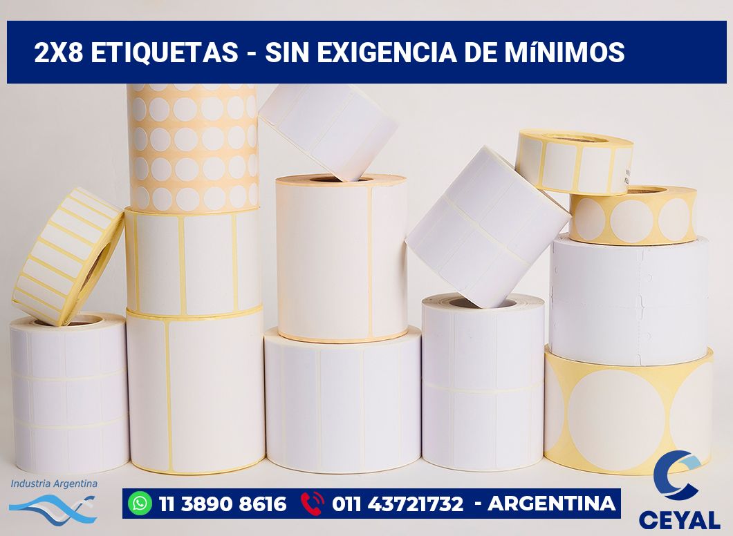 2×8 Etiquetas