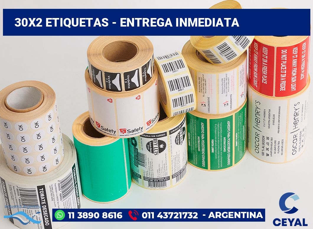 30x2 Etiquetas