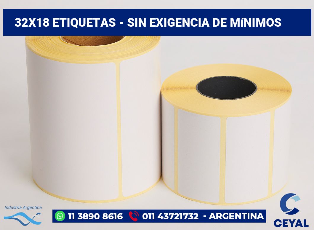 32×18 Etiquetas