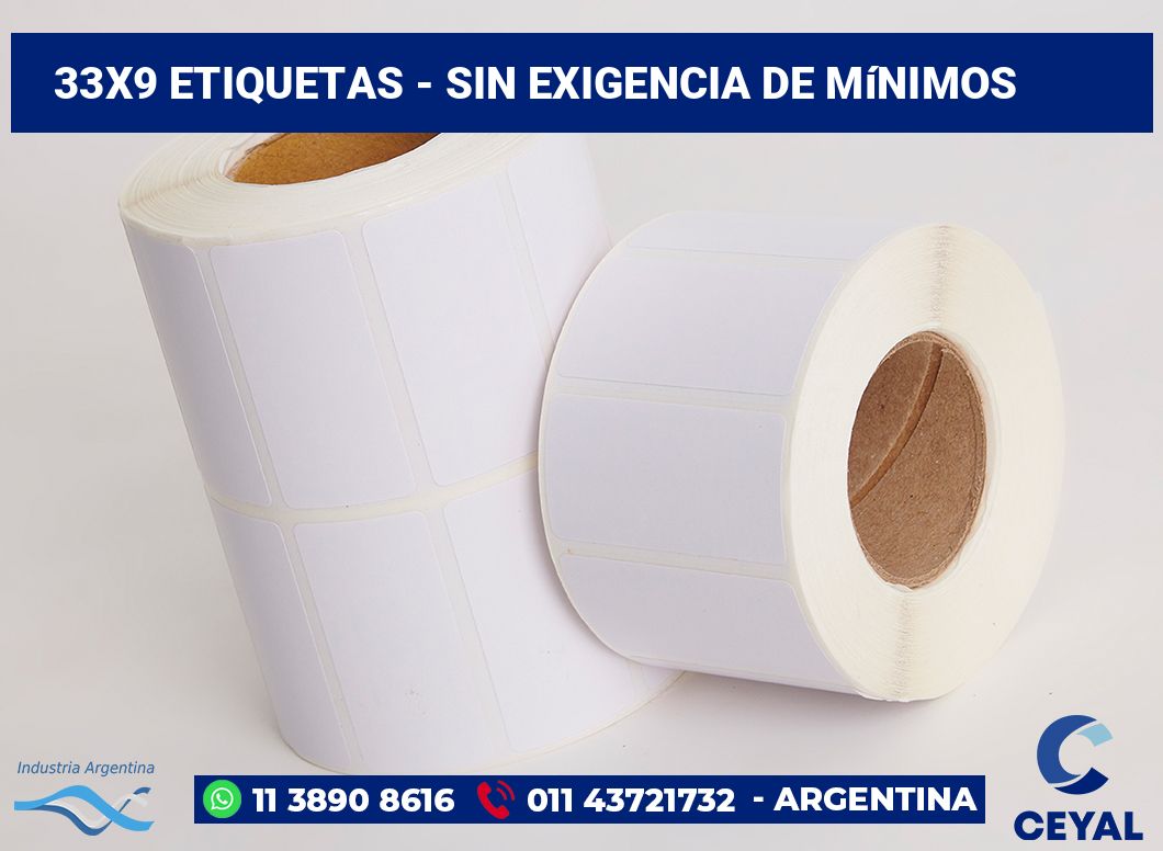 33×9 Etiquetas