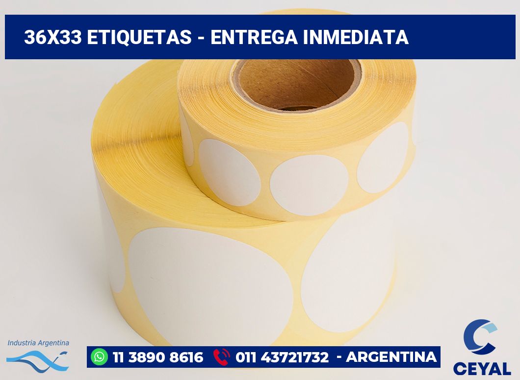 36×33 Etiquetas