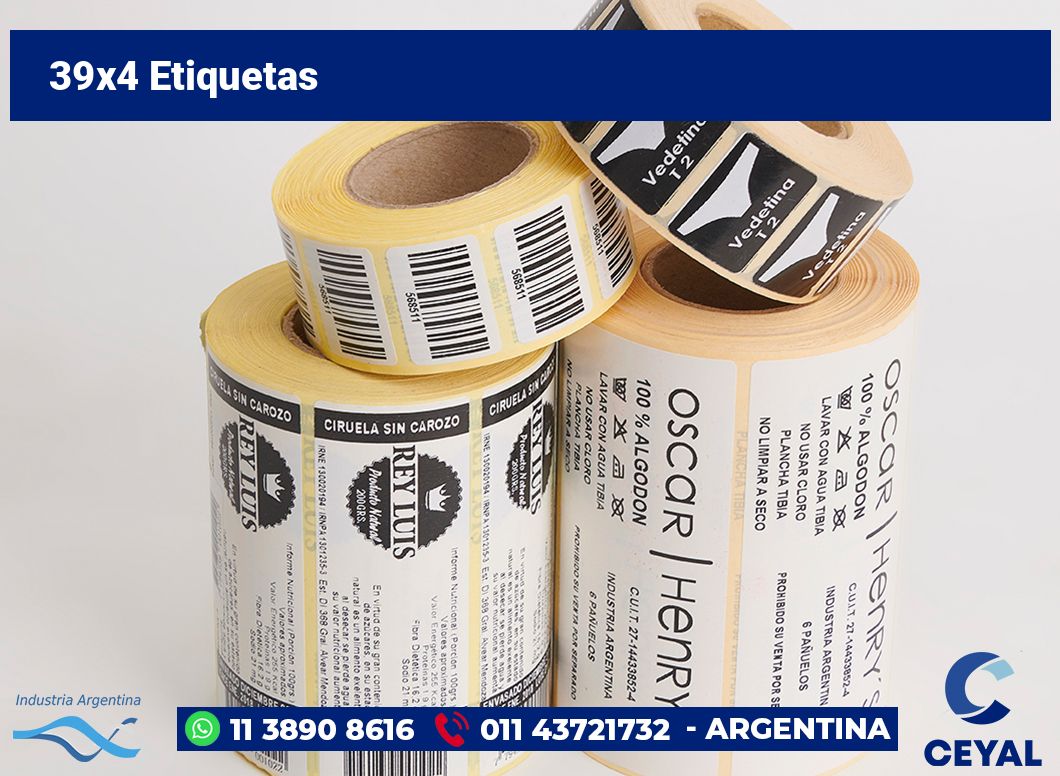 39x4 Etiquetas