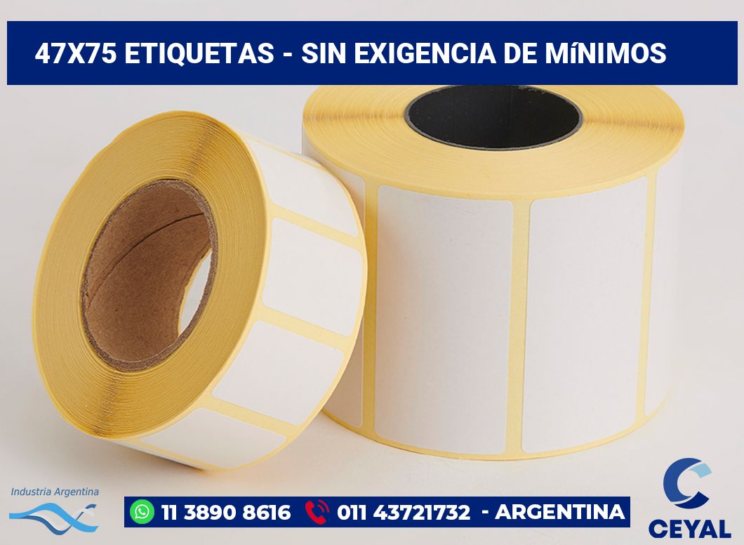 47×75 Etiquetas