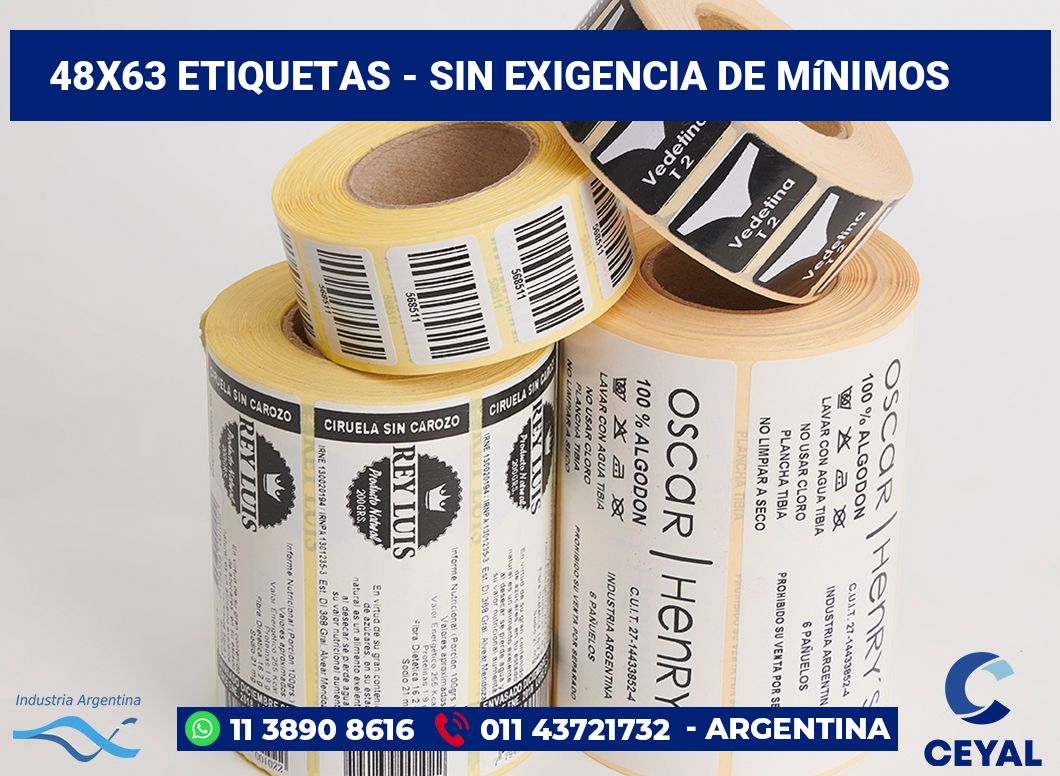 48x63 Etiquetas