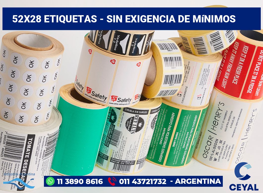 52×28 Etiquetas