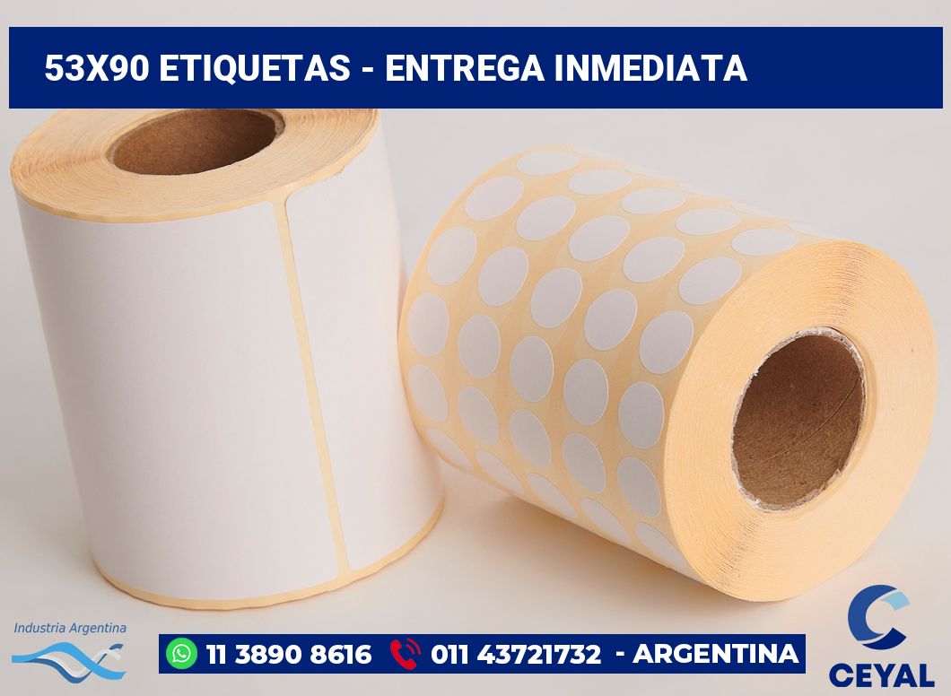 53×90 Etiquetas