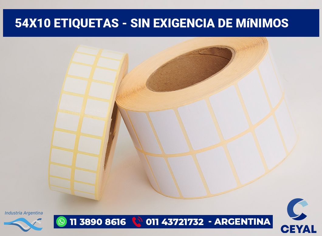 54×10 Etiquetas