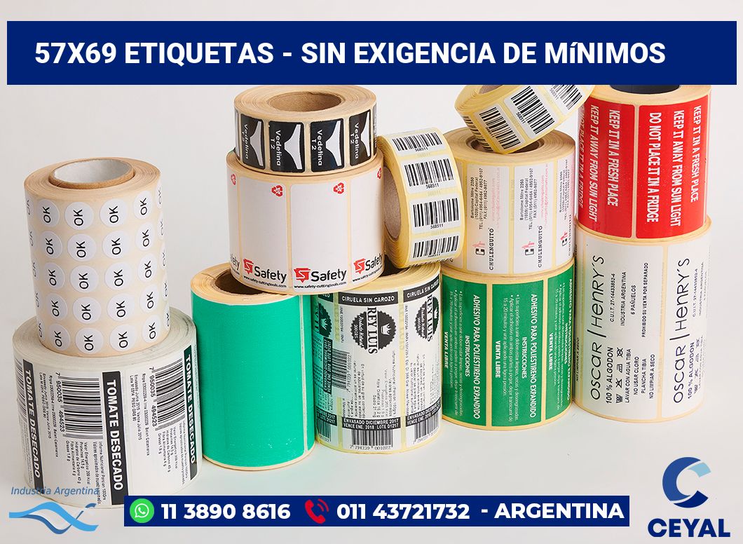57x69 Etiquetas