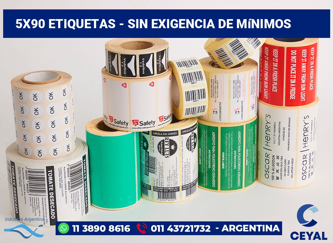 5×90 Etiquetas