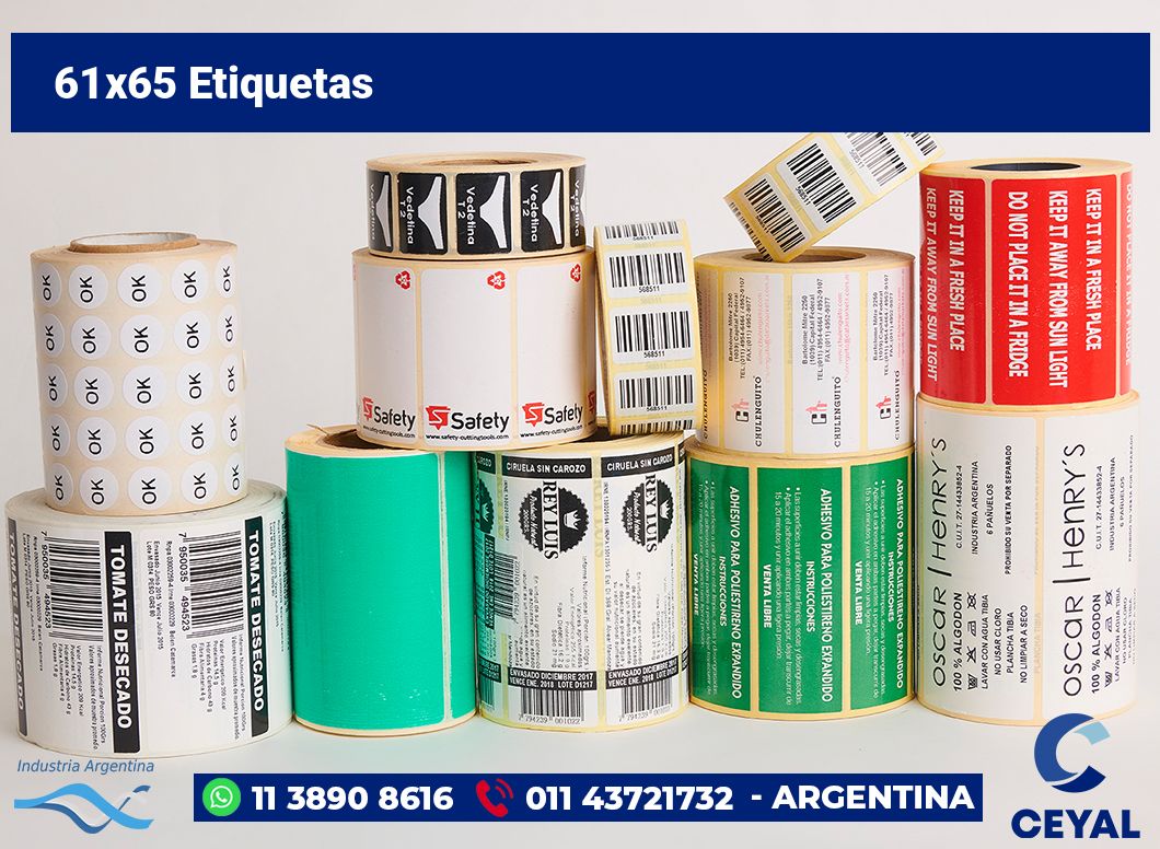 61×65 Etiquetas