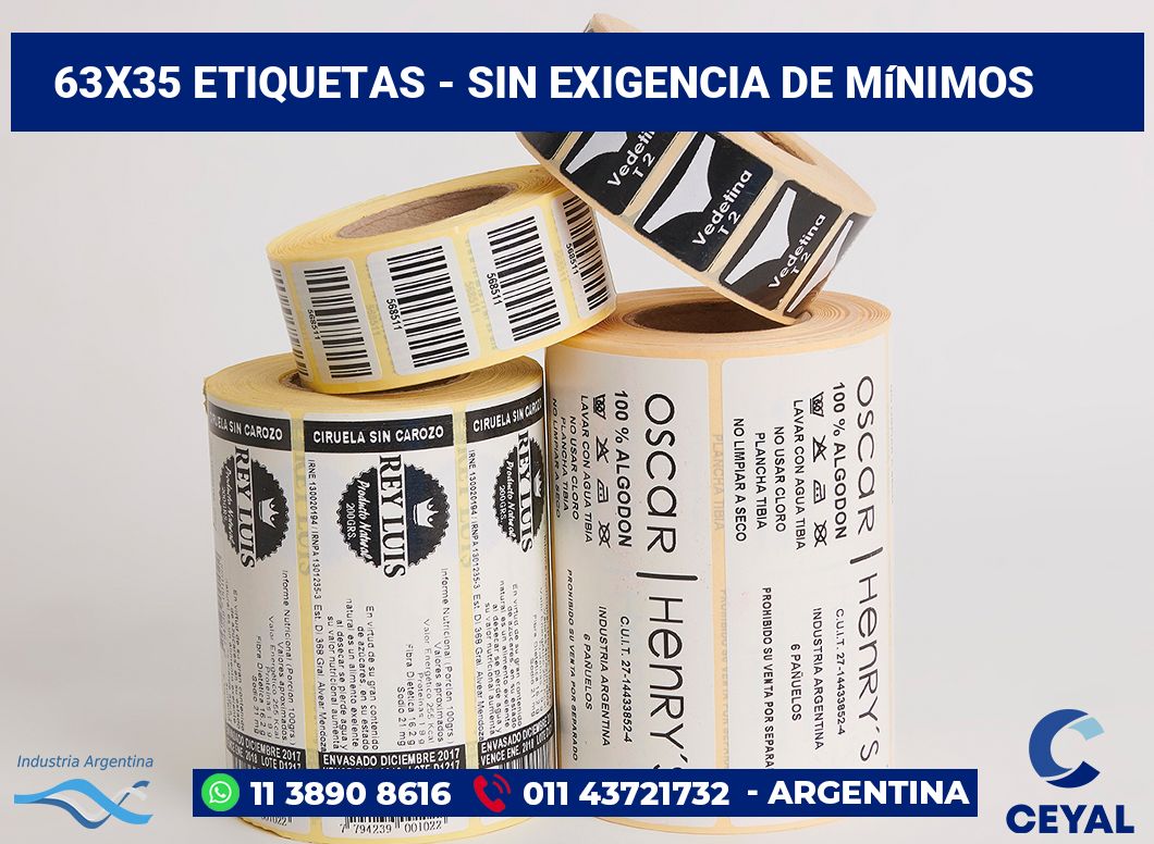63x35 Etiquetas