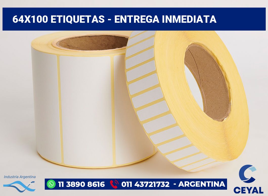 64×100 Etiquetas