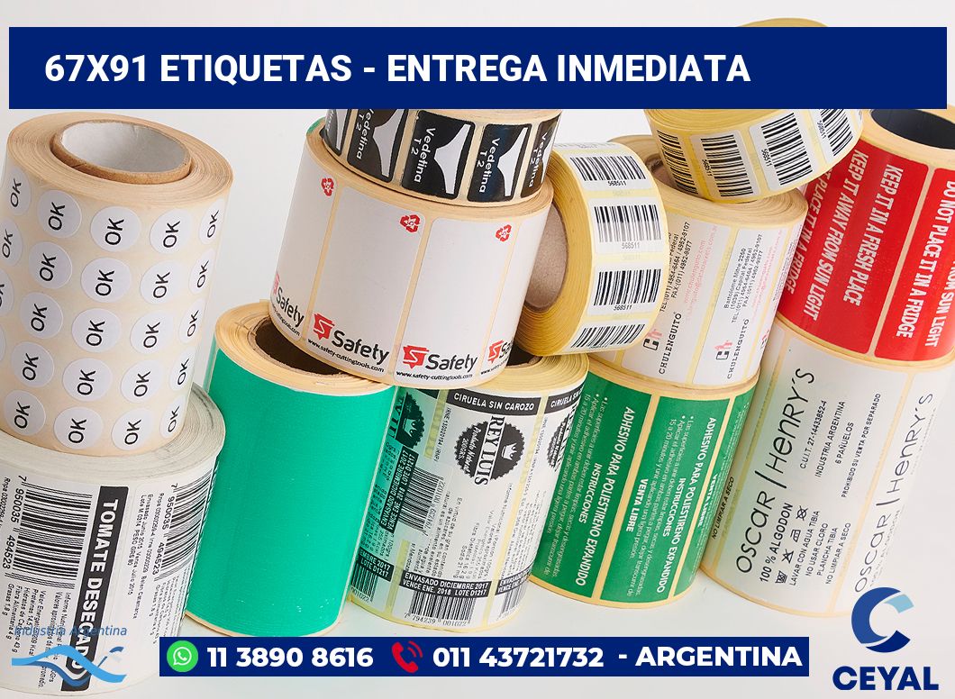 67x91 Etiquetas