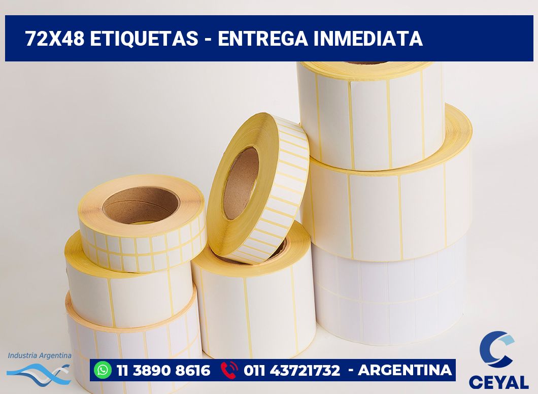 72×48 Etiquetas