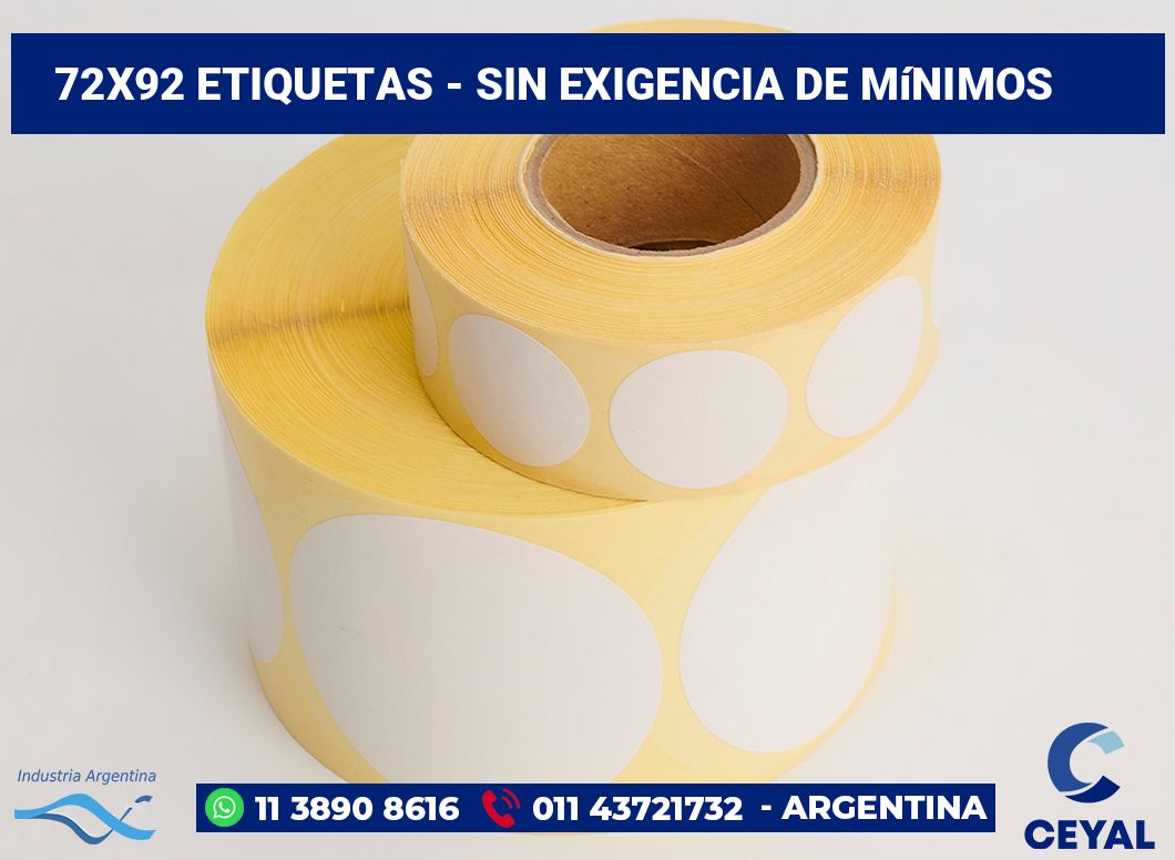 72×92 Etiquetas