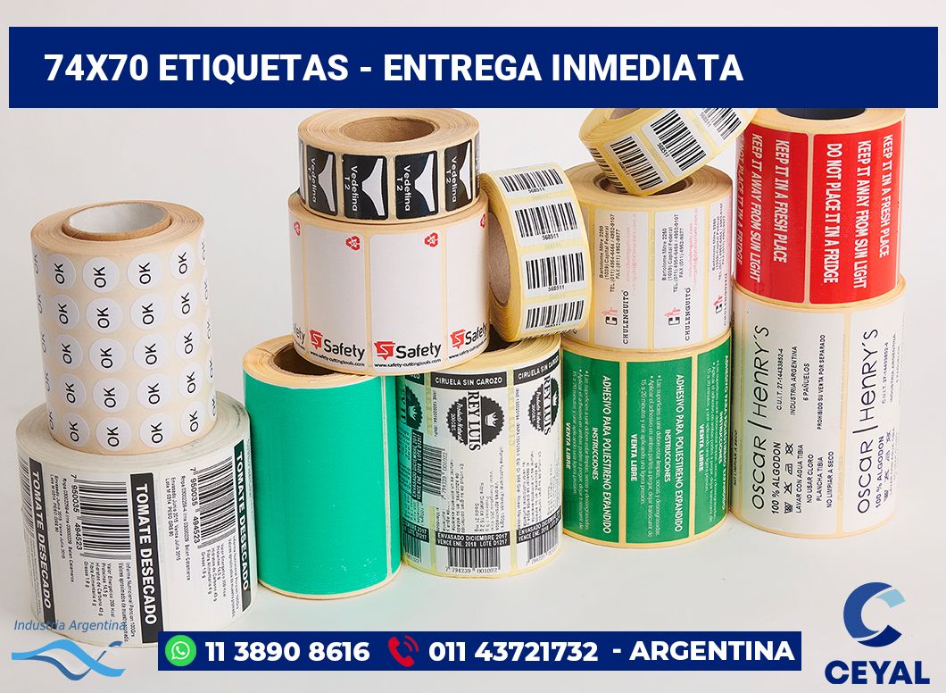 74x70 Etiquetas