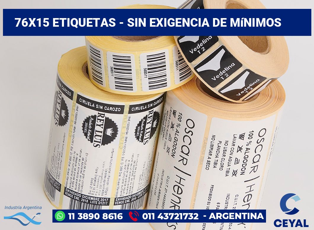 76x15 Etiquetas