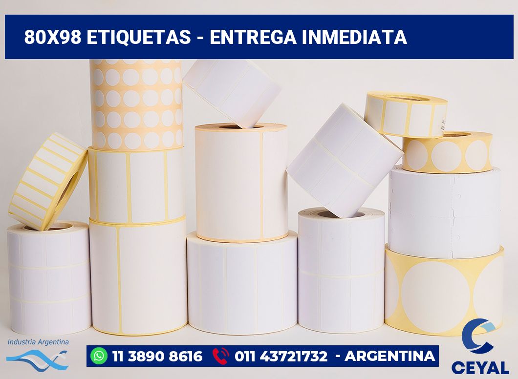 80×98 Etiquetas