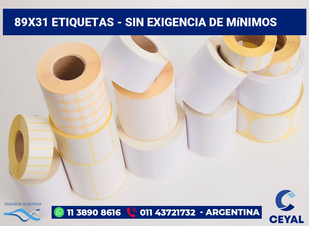 89x31 Etiquetas