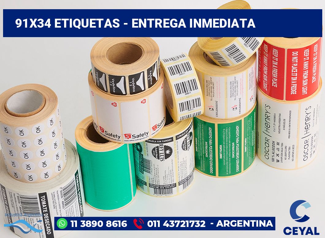 91×34 Etiquetas