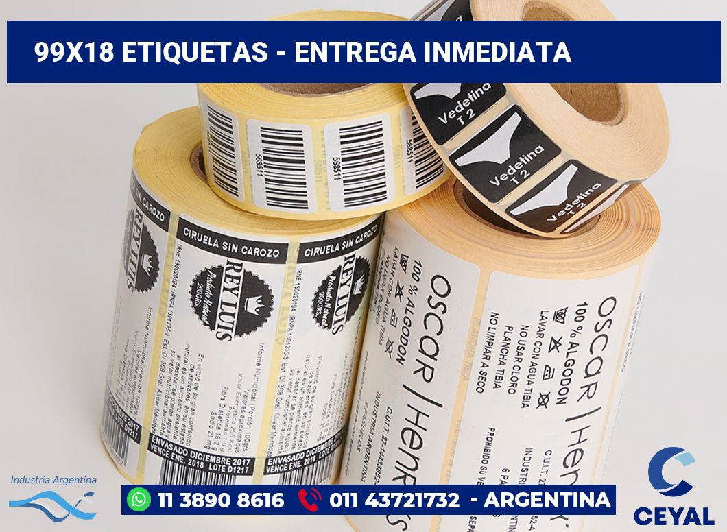 99×18 Etiquetas