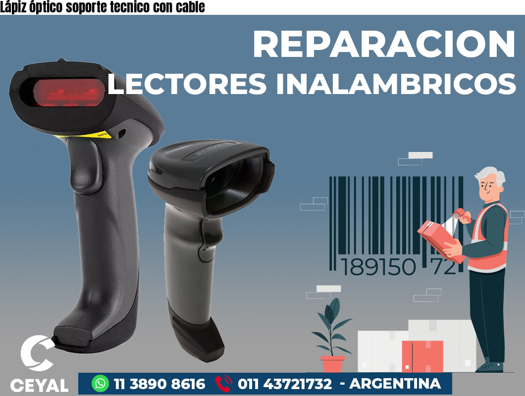Lápiz óptico soporte tecnico con cable