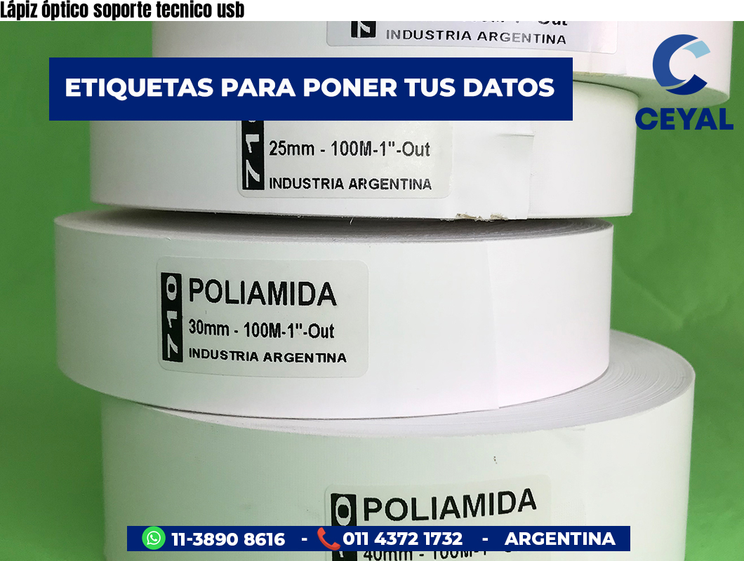 Lápiz óptico soporte tecnico usb