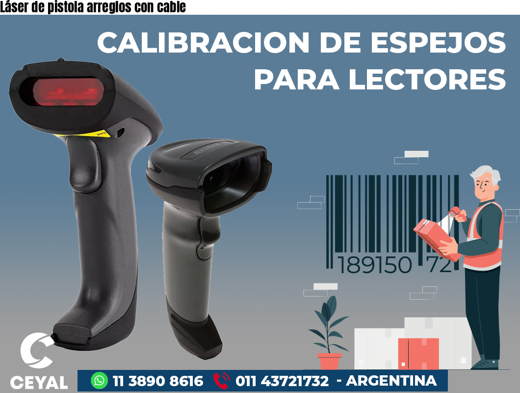 Láser de pistola arreglos con cable