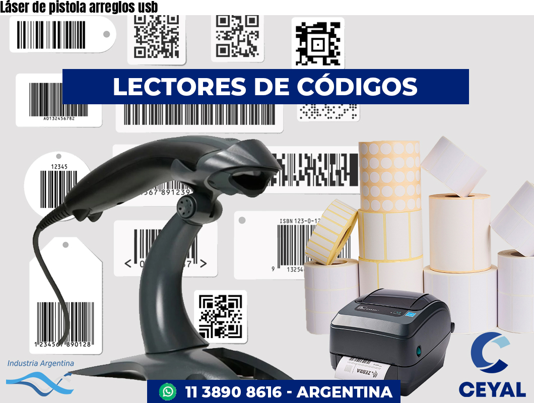 Láser de pistola arreglos usb