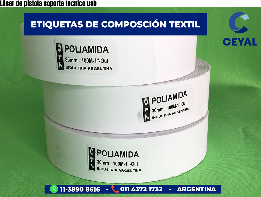 Láser de pistola soporte tecnico usb