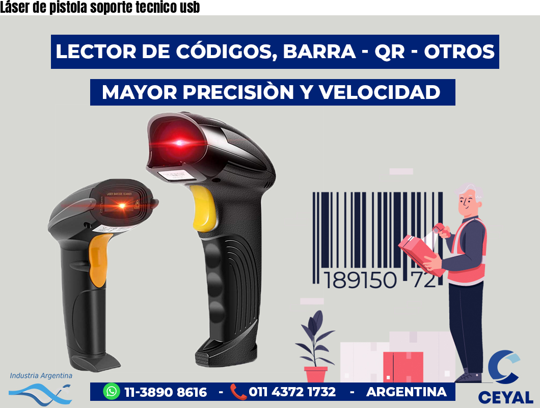 Láser de pistola soporte tecnico usb