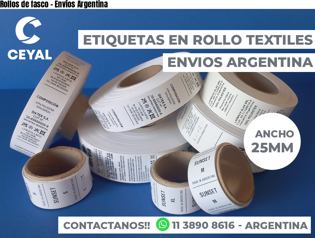 Rollos de fasco - Envíos Argentina