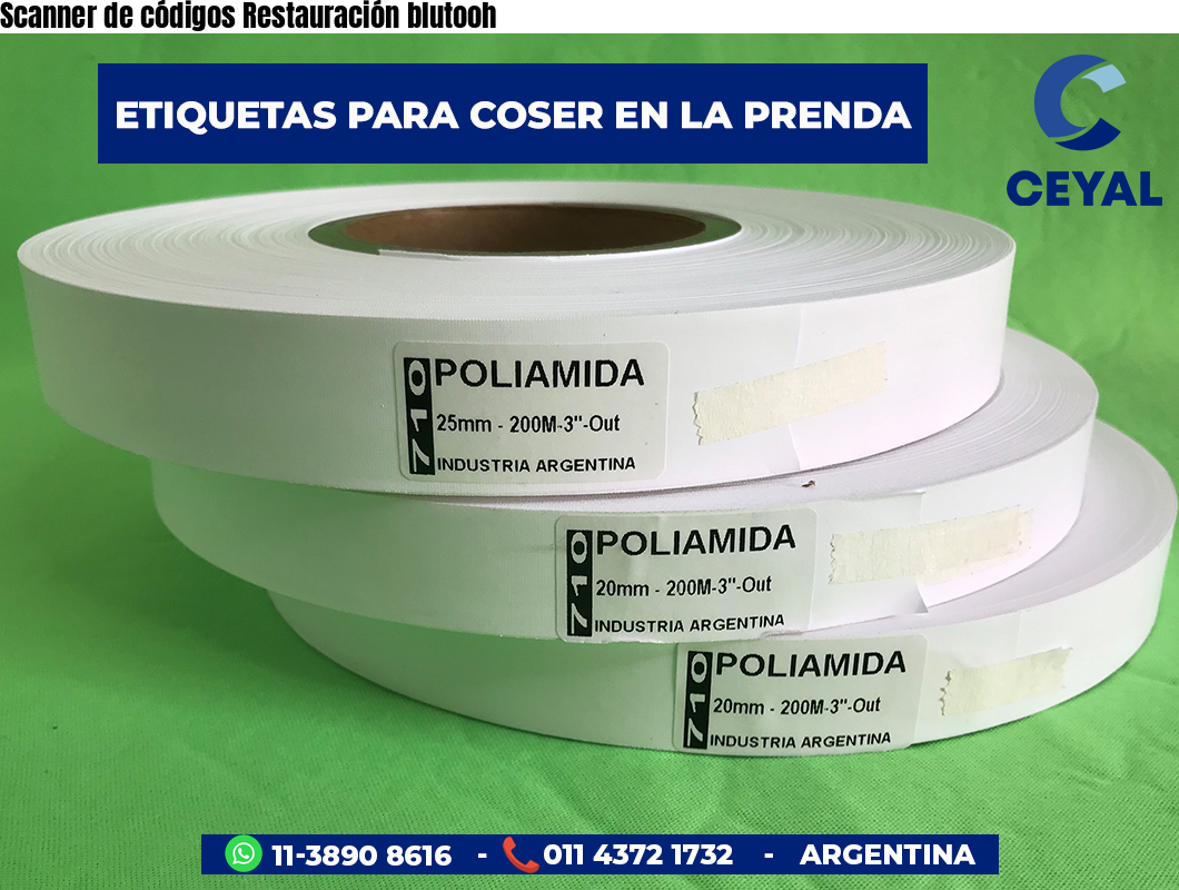 Scanner de códigos Restauración blutooh