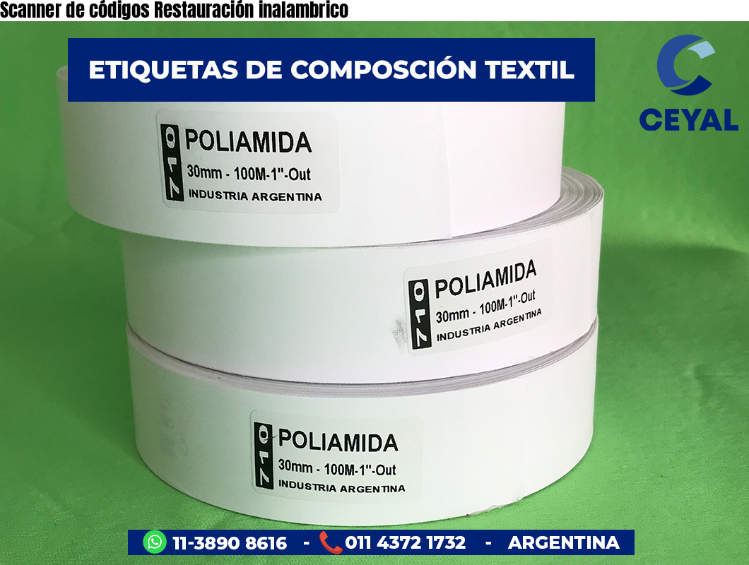 Scanner de códigos Restauración inalambrico