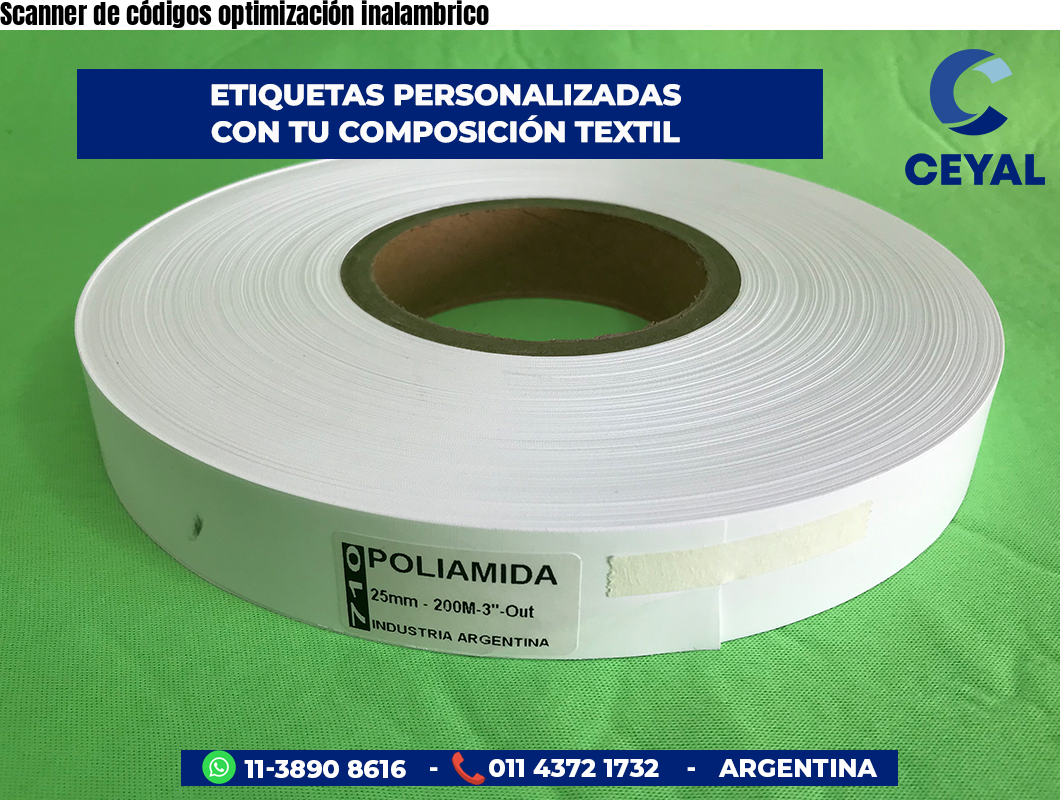 Scanner de códigos optimización inalambrico