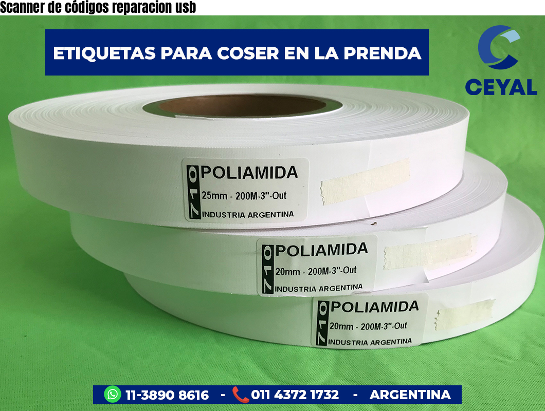 Scanner de códigos reparacion usb
