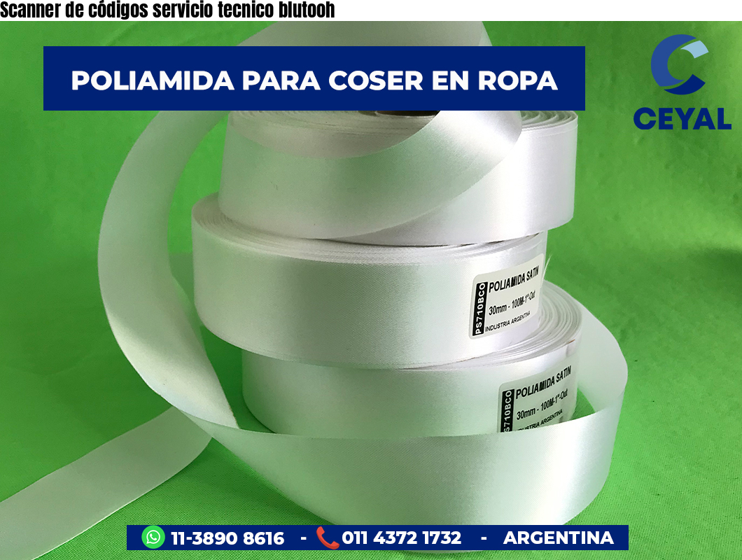 Scanner de códigos servicio tecnico blutooh