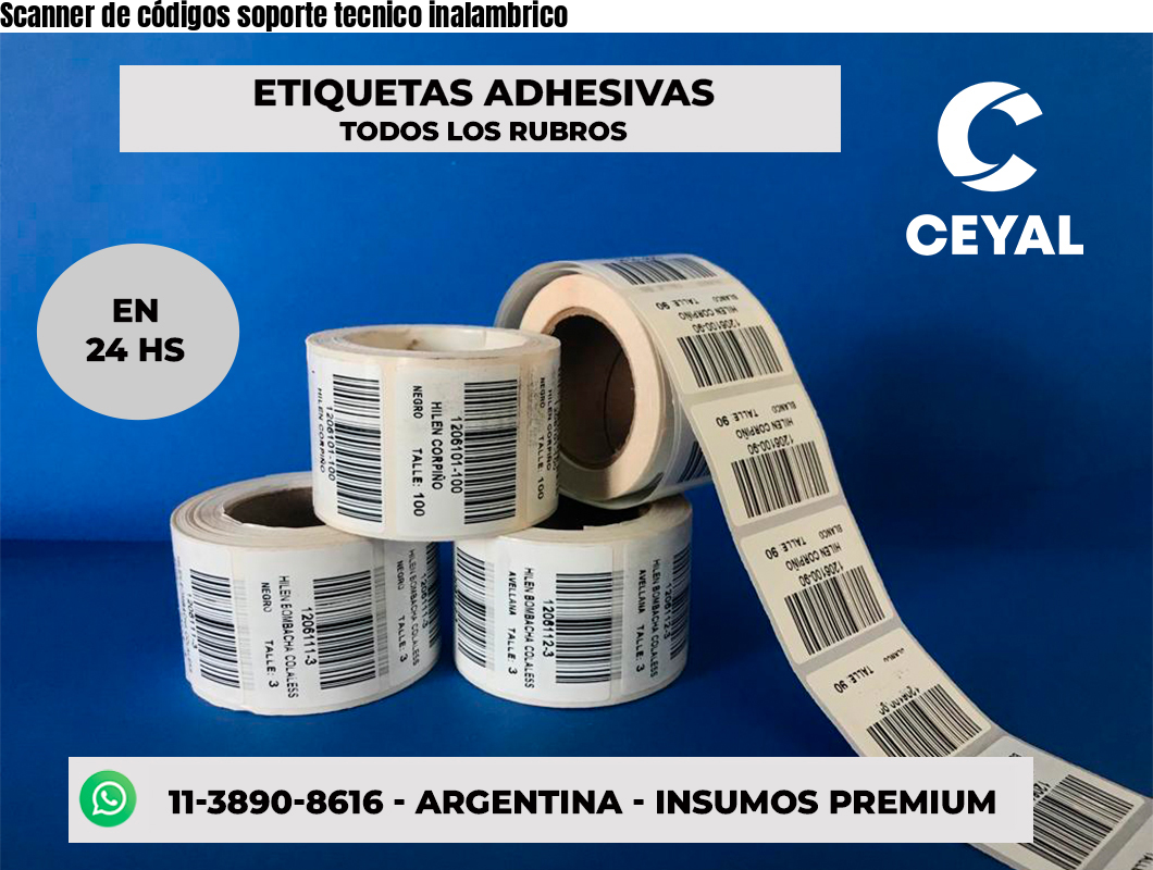 Scanner de códigos soporte tecnico inalambrico