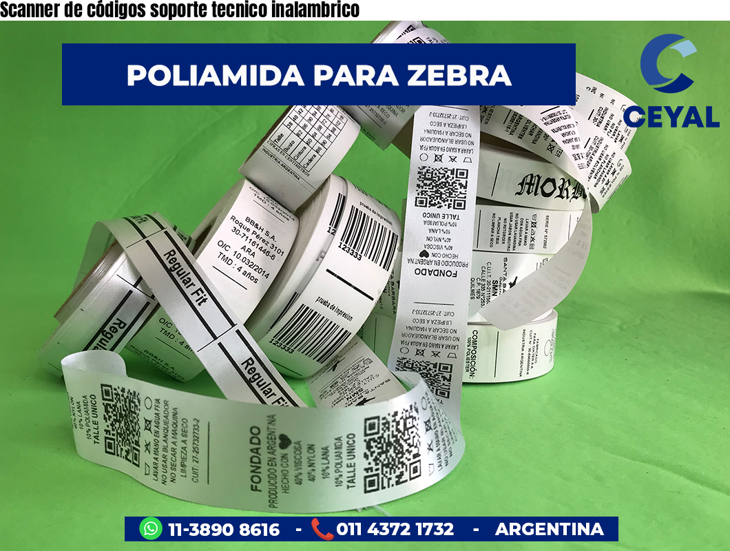 Scanner de códigos soporte tecnico inalambrico