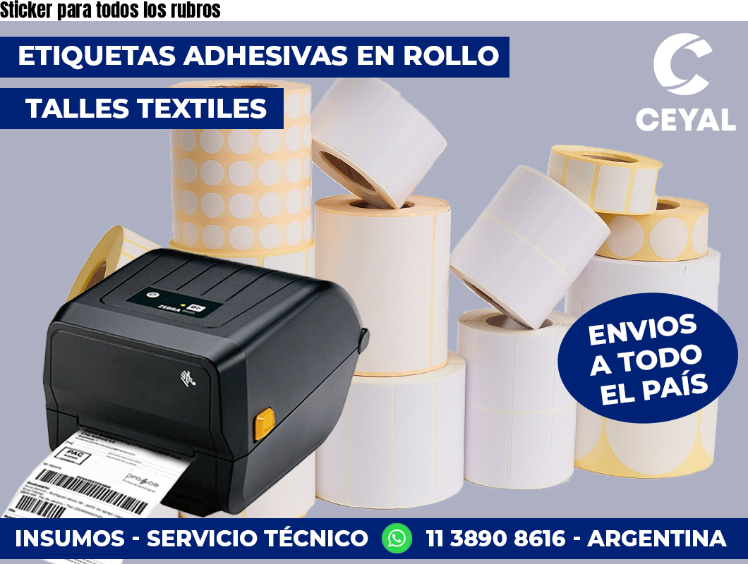 Sticker para todos los rubros