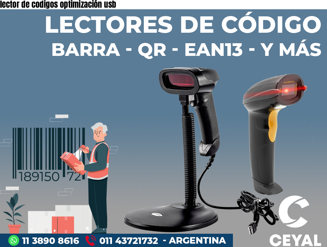 lector de codigos optimización usb