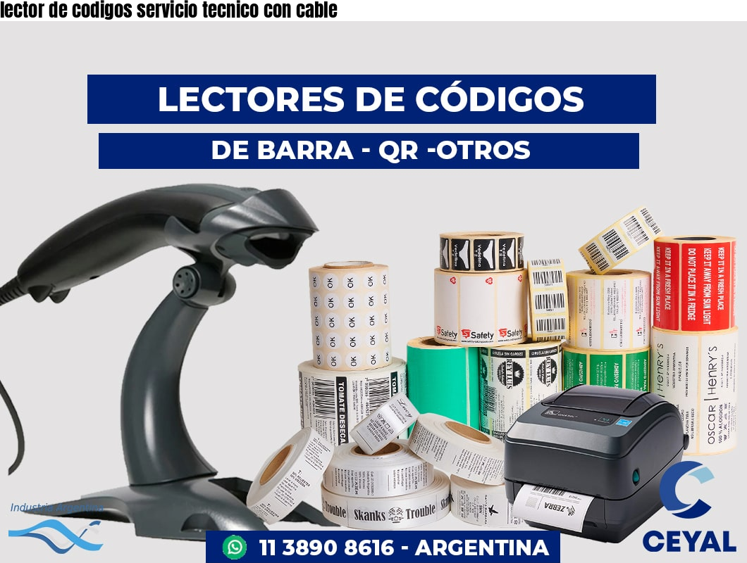 lector de codigos servicio tecnico con cable