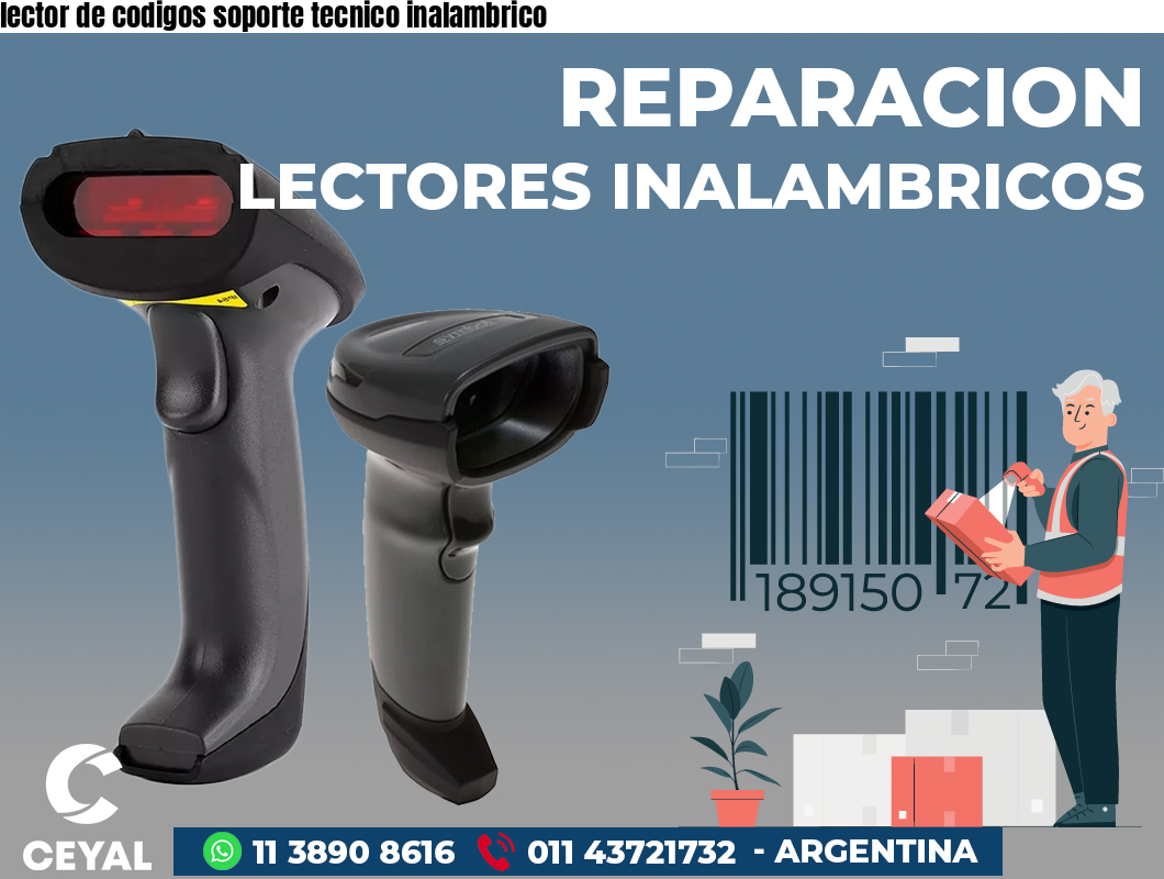 lector de codigos soporte tecnico inalambrico