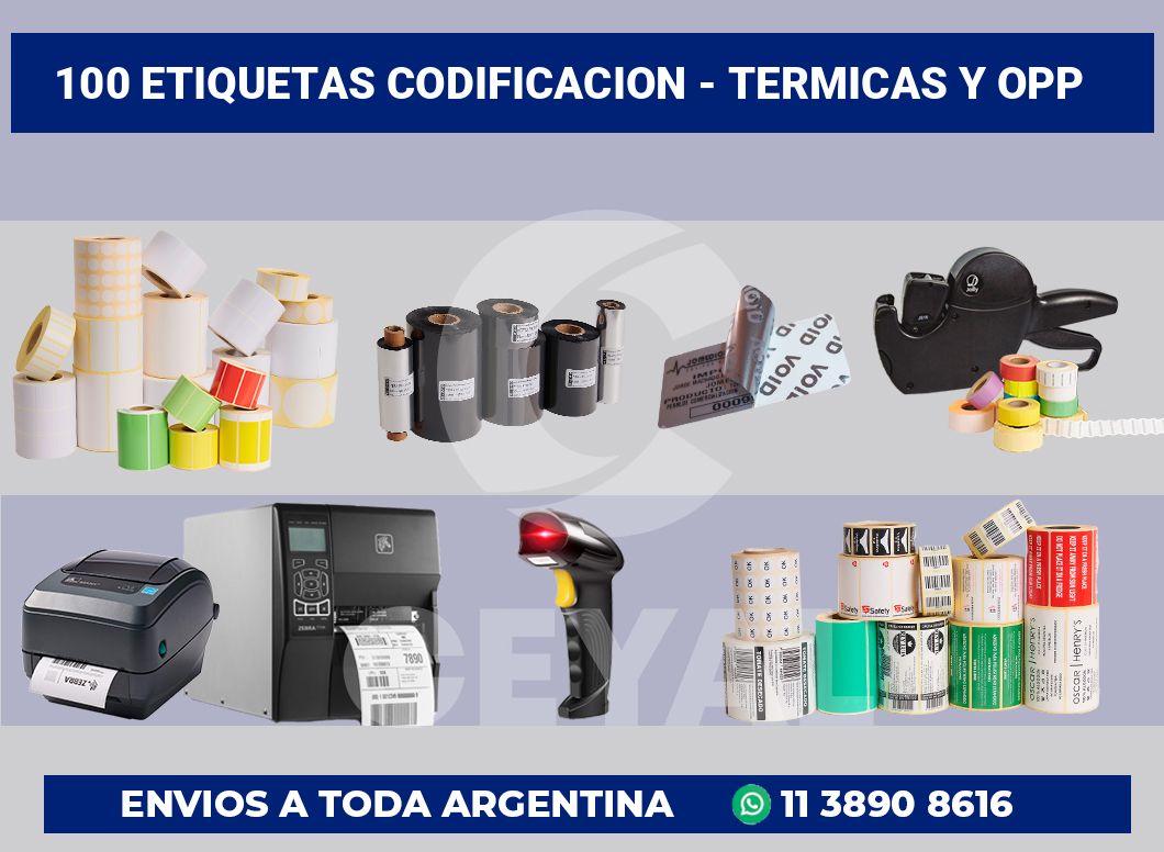 100 Etiquetas codificacion – termicas y opp