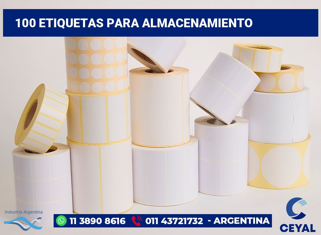 100 Etiquetas para almacenamiento
