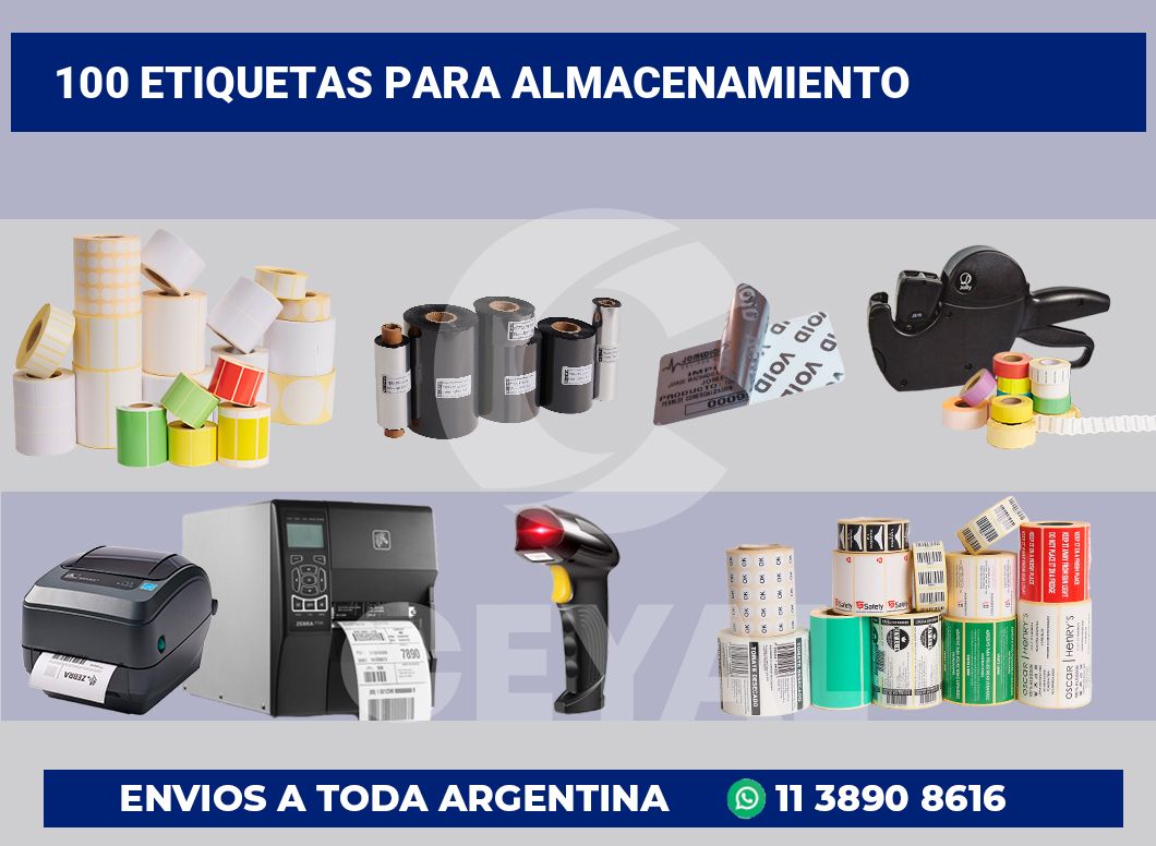 100 Etiquetas para almacenamiento