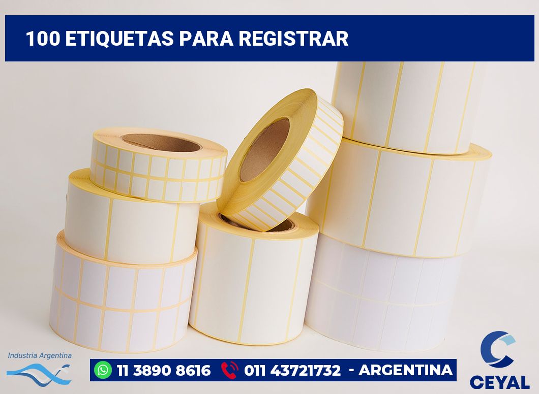 100 Etiquetas para registrar